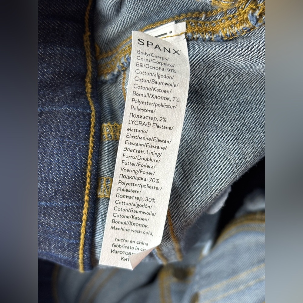 Spanx | Flare Midnight Shade Pull-on Stretch Jeans | 20327Q | Women’s Large - Picture 10 of 11